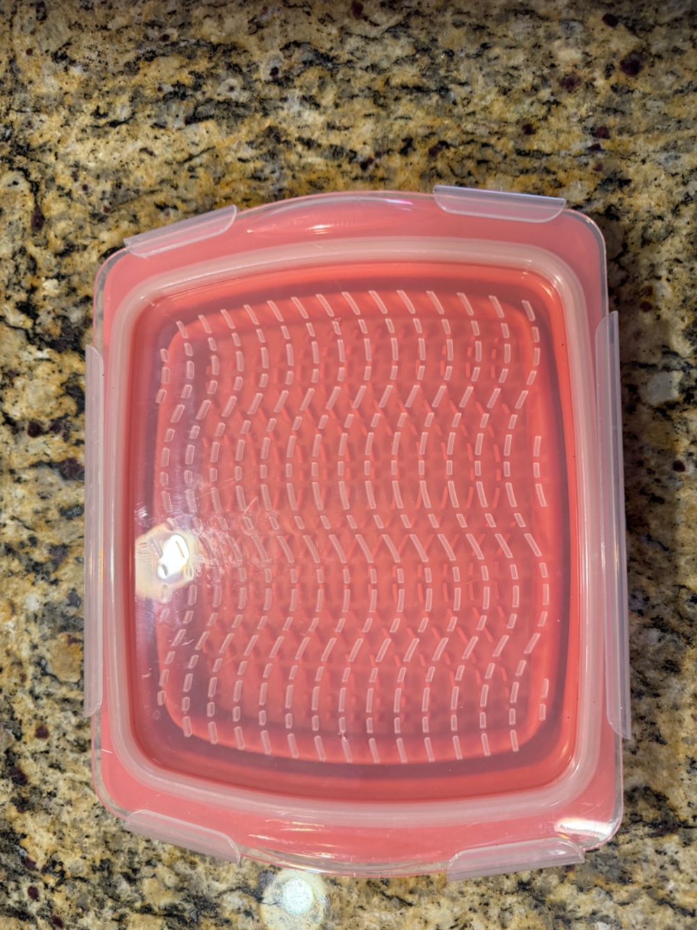 Orange Food Prep Storage Container with Secure Snap Lid & collapsible bowl.